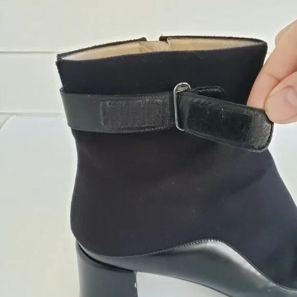 Sold On Ebay-Salvatore Ferragamo Black Cashmere calf leather ankle ANTONIA boots - Picture 7 of 16